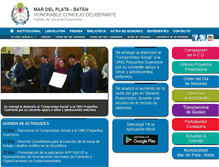 Tablet Screenshot of concejomdp.gob.ar